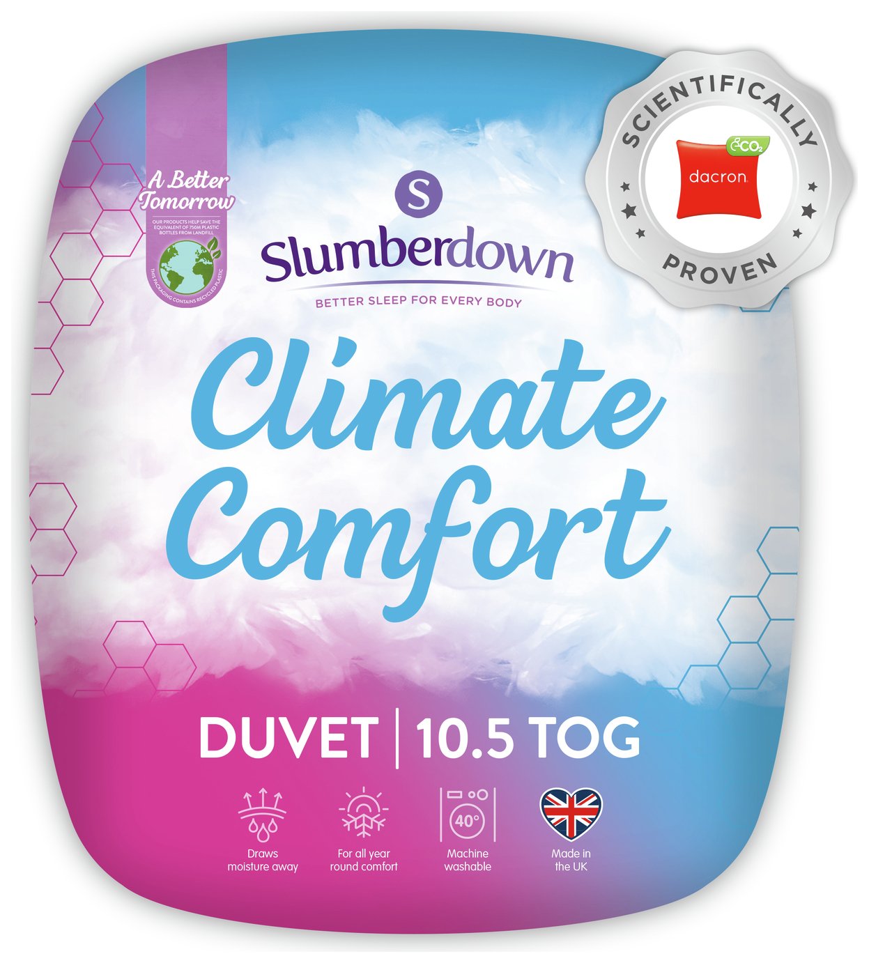 Slumberdown Soft and Huggable 10.5 Tog Duvet Single 